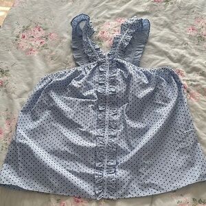 Anthropologie Blue Polka Dot Tank Top